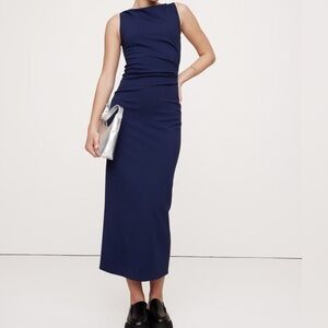 Elegant Navy Blue Mini Dress